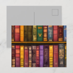 Literaire schatten - klassieke oude boeken briefkaart