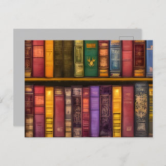 Literaire schatten - klassieke oude boeken briefkaart