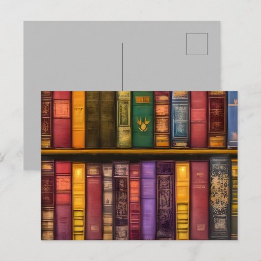 Literaire schatten - klassieke oude boeken briefkaart (Voorkant / Achterkant)