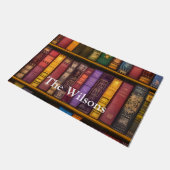 Literaire schatten - klassieke oude boeken deurmat (Schuin)