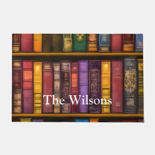 Literaire schatten - klassieke oude boeken deurmat (Voorkant)