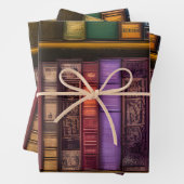 Literaire schatten - klassieke oude boeken inpakpapier vel (In situ)