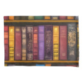 Literaire schatten - klassieke oude boeken kussensloop (Voorkant-Links)