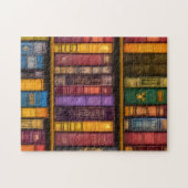 Literaire schatten - klassieke oude boeken legpuzzel (Horizontaal)