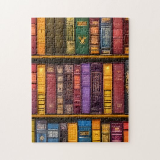Literaire schatten - klassieke oude boeken legpuzzel (Verticaal)