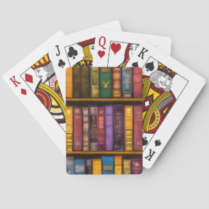 Literaire schatten - klassieke oude boeken pokerkaarten