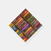 Literaire schatten - klassieke oude boeken servet (Hoek)