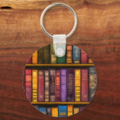 Literaire schatten - klassieke oude boeken sleutelhanger (Voorkant)