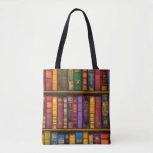 Literaire schatten - klassieke oude boeken tote bag