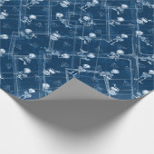 Literaire skeletons Boekleerlezers Halloween Skull Cadeaupapier (Hoek)