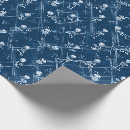 Literaire skeletons Boekleerlezers Halloween Skull Cadeaupapier (Hoek)