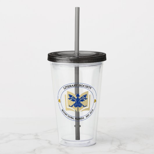 Literaire Society Tumbler Acryl Drinkbeker (Voorkant)