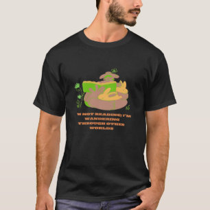 Literaire zwerver: boek en konijnengelukzaligheid t-shirt