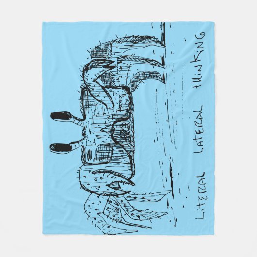 Literal Lateral Thinking Fleece Deken (Voorkant)