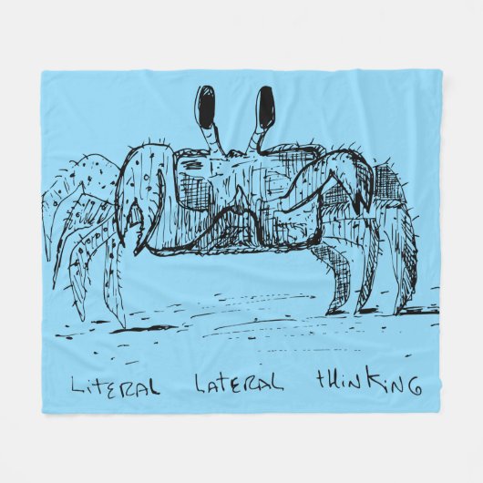 Literal Lateral Thinking Fleece Deken (Voorkant (Horizontaal))