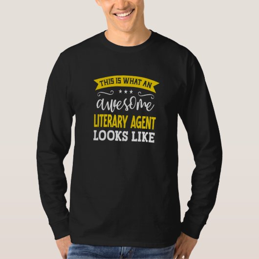 Literary Agent Job Title Employee Worker Literary  T-shirt (Voorkant)