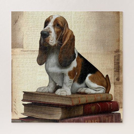 Literary Basset Hound Legpuzzel (Verticaal)