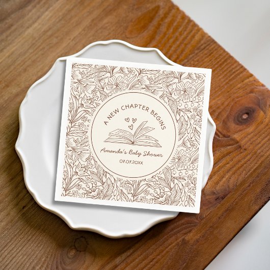 Literary Book Baby Shower A New Chapter Begins Servet