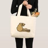 Literary Cat Jumbo Canvas tas (Voorkant (product))