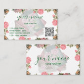 Literary Folded Business Card Design Visitekaartje (Voorkant / Achterkant)