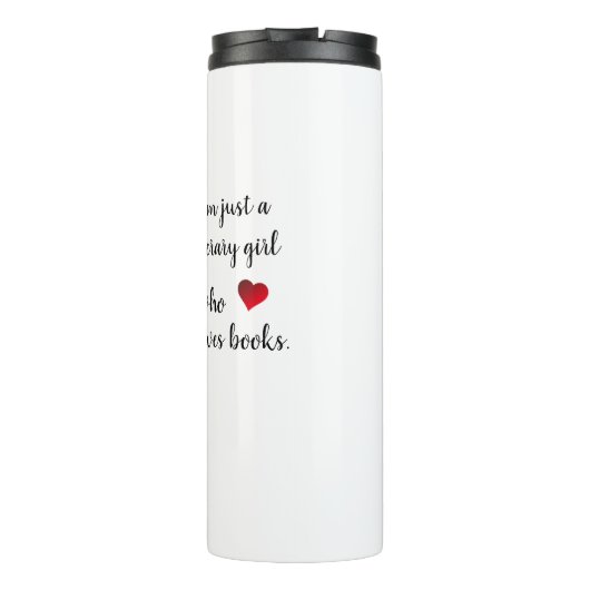 Literary Girl Book Personalized Thermal Tumbler Thermosbeker (Achterkant)