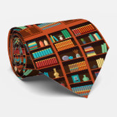 Literary Library Book Lover Necktie Stropdas (Opgerold)