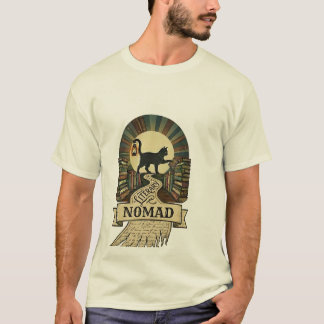 LITERARY NOMAD - FUNNY BLACK CAT T-SHIRT