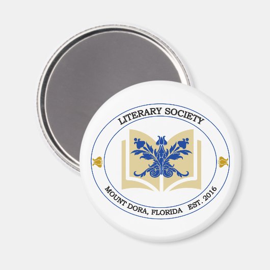 Literary Society Round Magnet (Voorkant / Achterkant)