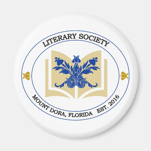 Literary Society Round Magnet (Voorkant)