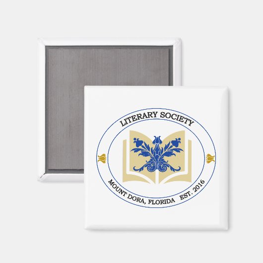 Literary Society Square Magnet (Voorkant / Achterkant)