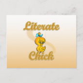 Literate Chick Briefkaart (Voorkant)