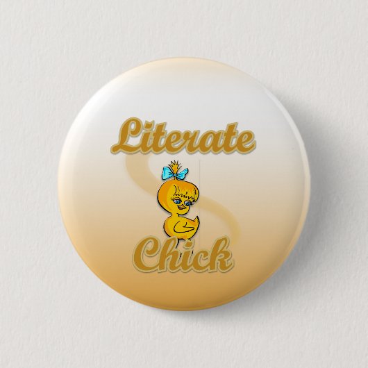 Literate Chick Ronde Button 5,7 Cm (Voorkant)