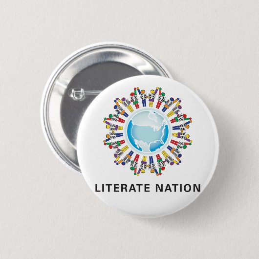 Literate Nation Button (Voorkant /achterkant)
