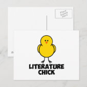 Literature Chick Briefkaart (Voorkant / Achterkant)