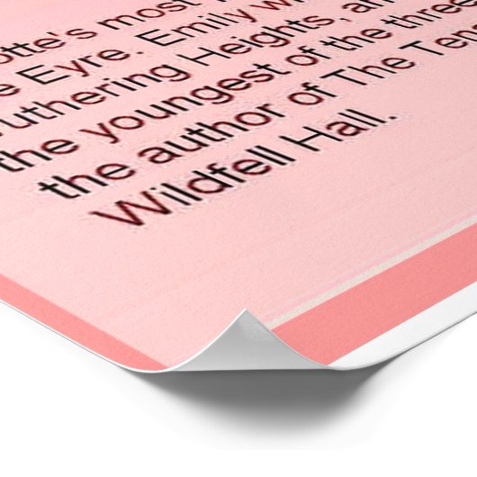 Literatuur, 19e eeuw, Brontezussen Poster (Hoek)