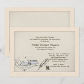 Literatuur Afstuderen Invitation Kaart (Voorkant / Achterkant)