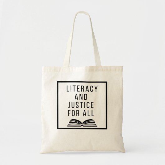 Literatuur en gerechtigheid voor alle vormen van s tote bag (Voorkant)