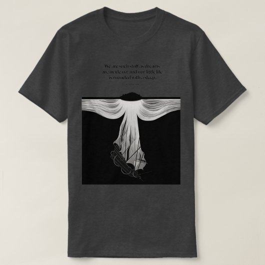 Literatuur in de handen van Shakespeare T-shirt (Design voorkant)