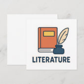 Literatuur Onderwerp Sticker – Boek & Quill (Voorkant / Achterkant)