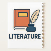Literatuur Onderwerp Sticker – Boek & Quill Planner (Achterkant)