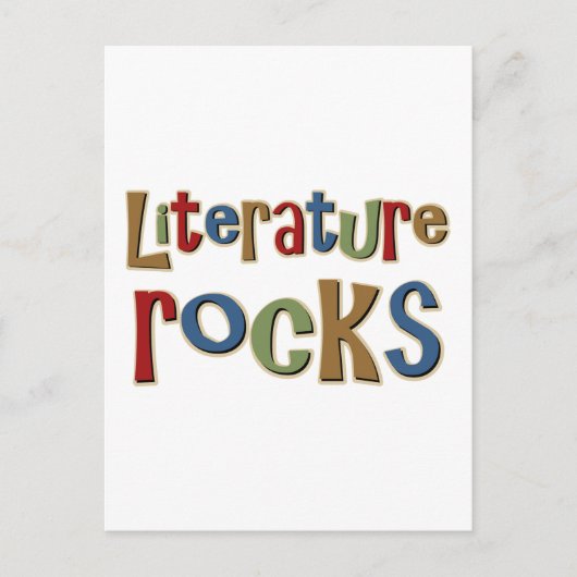 Literatuur Rocks Briefkaart (Voorkant)
