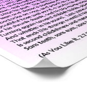 Literatuur, Shakespeare, alles is een podium Poster (Hoek)