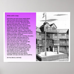 Literatuur, Shakespeare, alles is een podium Poster