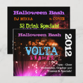 Lites & Smoke Halloween Bash Uitnodiging / Flyer Briefkaart (Voorkant / Achterkant)