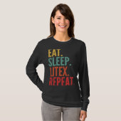 Litex Crypto Eat Sleep Litex Herhalen T-shirt (Voorkant volledig)