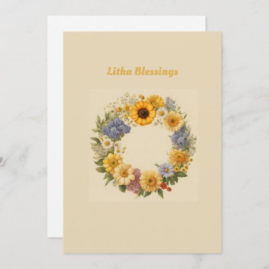 Litha Blessings Feestdagenkaart (Voorkant / Achterkant)