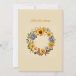Litha Blessings Feestdagenkaart