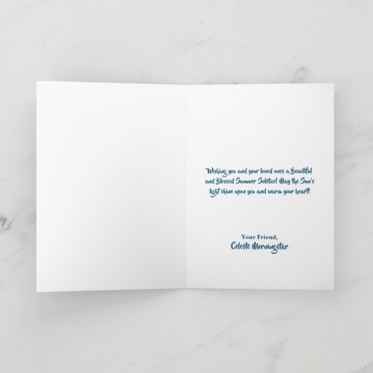 Litha Blessings Summer Solstice Wenskaart Kaart (Binnen)