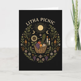 Litha Picnic Summer Solstice Celestial Art Kaart