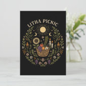 Litha Picnic Summer Solstice Celestial Art Kaart (Staand voorkant)